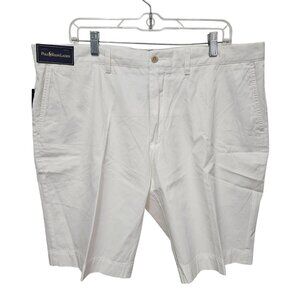 Vintage Ralph Lauren Polo Preppy White Flat Front Shorts Size 40 NWT